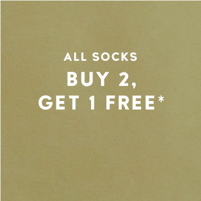 All Socks Buy 2 Get one Free